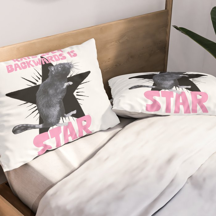 Rats spelt backwards is STAR Pillow Sham Gallery Image 2