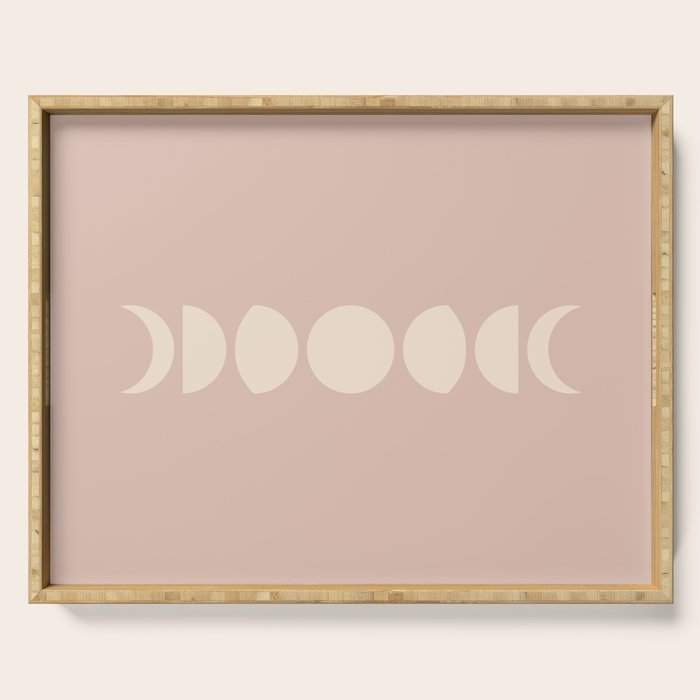 Minimal Moon Phases IV Serving Tray Gallery Image 1