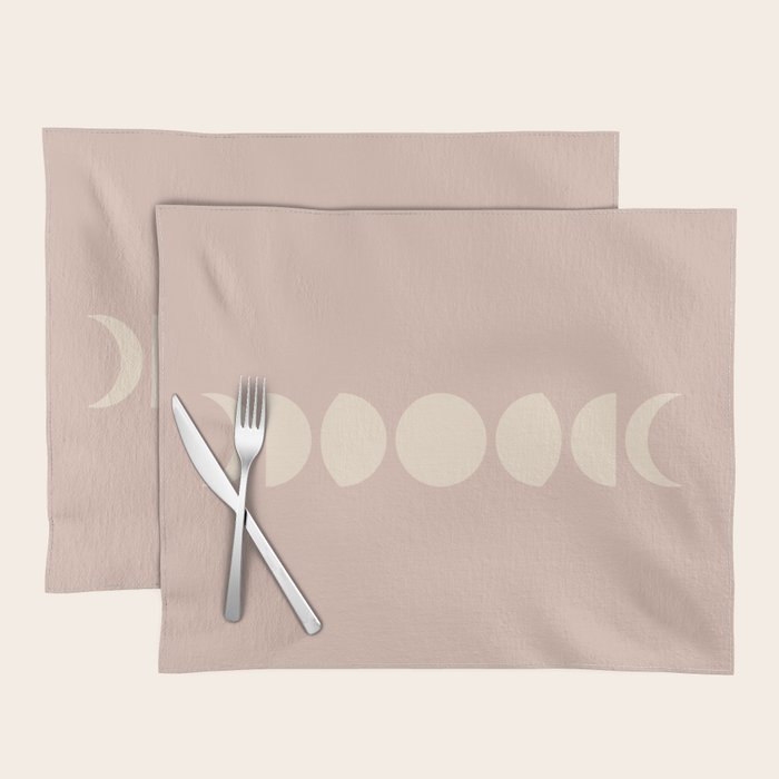 Minimal Moon Phases IV Placemat Gallery Image 1