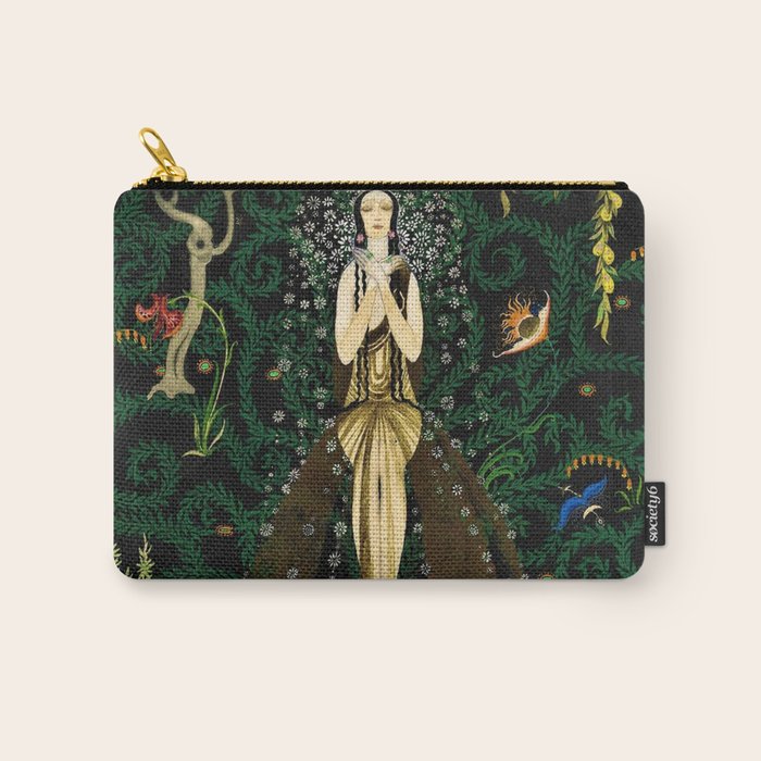 1921 Classical Masterpiece 'Flowers and Flames' by Kay Nielsen Carry All Pouch Gallery Image 1