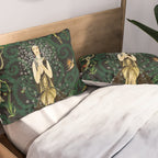 1921 Classical Masterpiece 'Flowers and Flames' by Kay Nielsen Pillow Sham Gallery Image 2