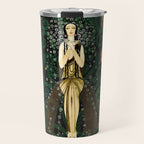 1921 Classical Masterpiece 'Flowers and Flames' by Kay Nielsen Travel Mug Gallery Image 1