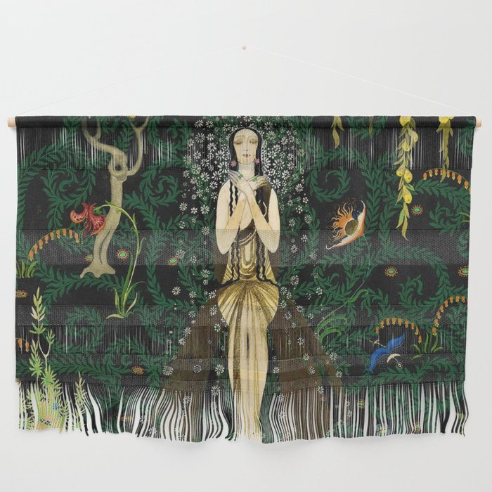 1921 Classical Masterpiece 'Flowers and Flames' by Kay Nielsen Wall Hanging Gallery Image 1