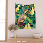 Partridge in a pear tree Wall Tapestry Gallery Image 2