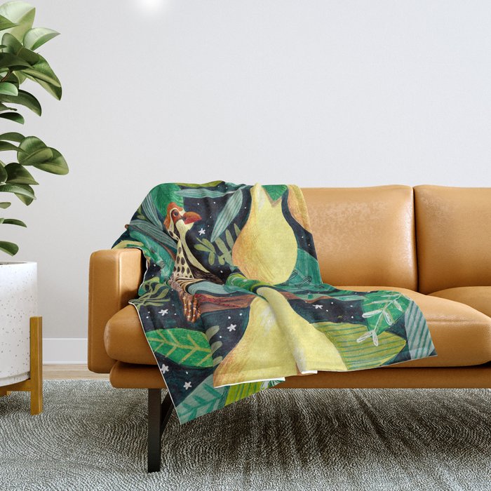 Partridge in a pear tree Throw Blanket Gallery Image 1