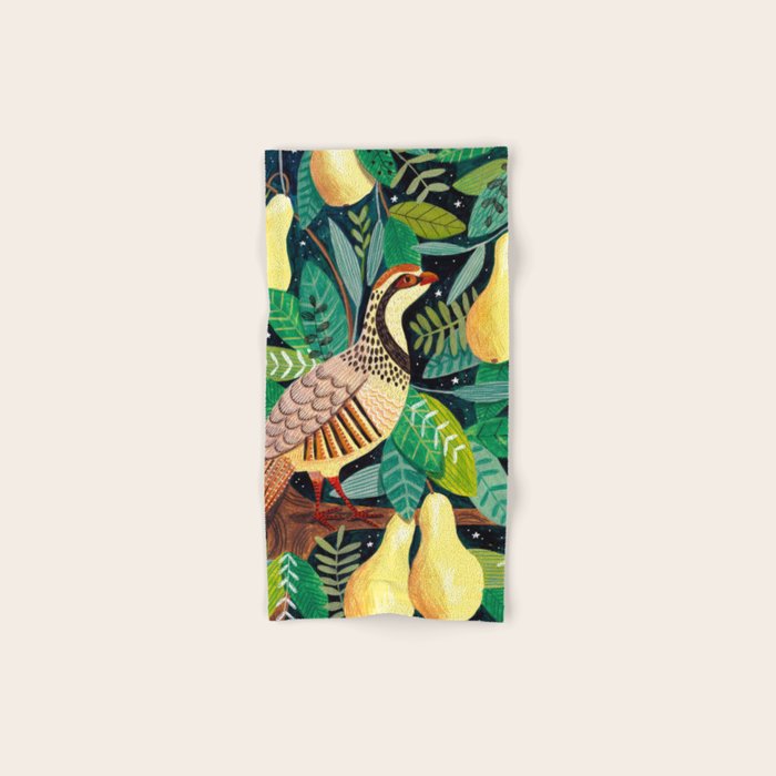 Partridge in a pear tree Bath Towel Gallery Image 1