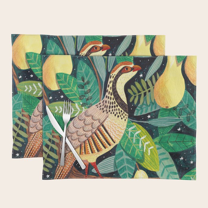 Partridge in a pear tree Placemat Gallery Image 1
