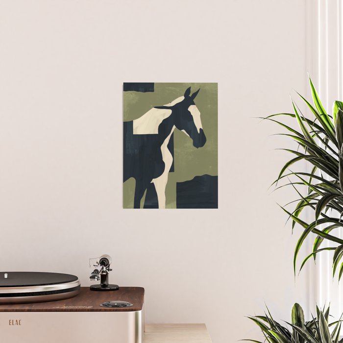 Abstract Minimal Horse 4 Poster Gallery Image 2