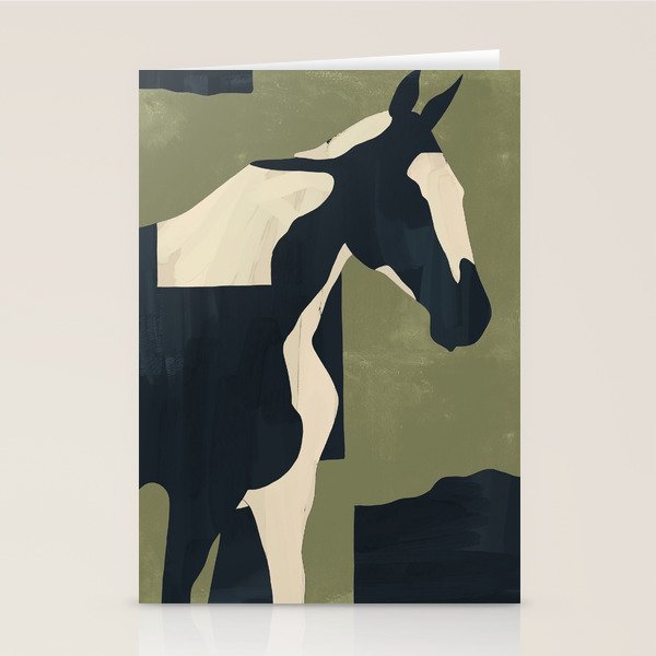 Abstract Minimal Horse 4 Stationery Card Gallery Image 2