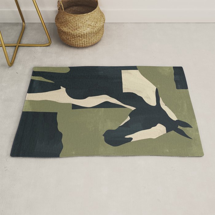 Abstract Minimal Horse 4 Rug Gallery Image 1