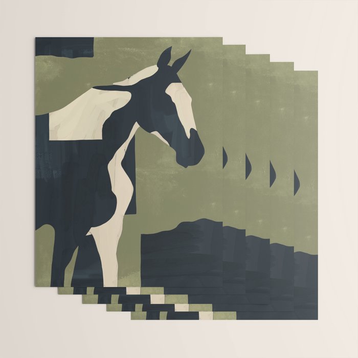 Abstract Minimal Horse 4 Wrapping Paper Gallery Image 3