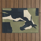 Abstract Minimal Horse 4 Outdoor Rug Gallery Image 1