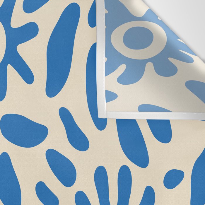 Abstract blue nature flower art pattern Wall Tapestry Gallery Image 3