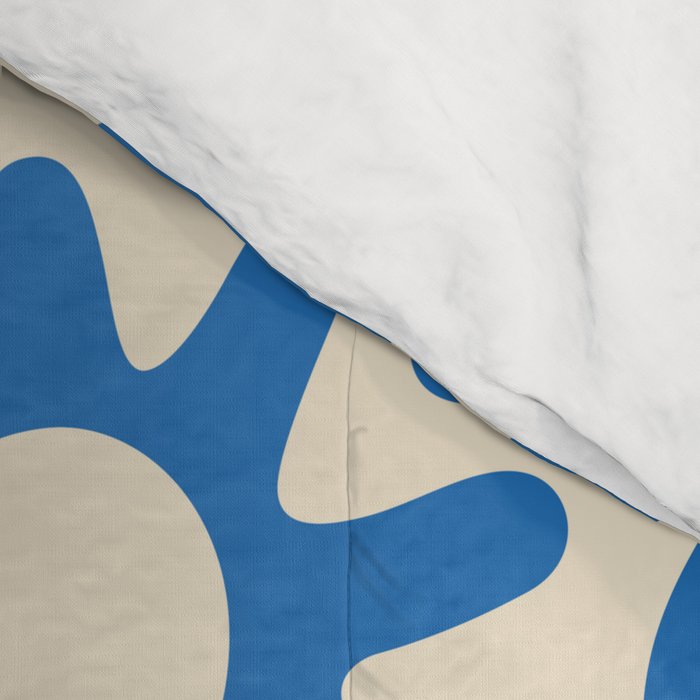 Abstract blue nature flower art pattern Comforter Gallery Image 4