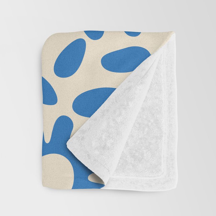 Abstract blue nature flower art pattern Throw Blanket Gallery Image 3