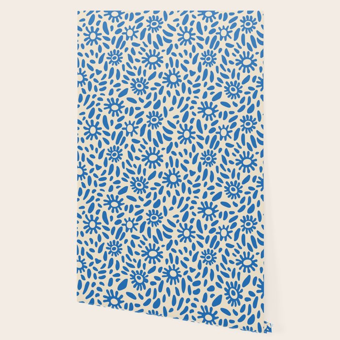 Abstract blue nature flower art pattern Wallpaper Gallery Image 2