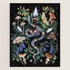 Mushroom Snake Crystals Garden Jigsaw Puzzle Gallery Image 1