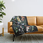 Mushroom Snake Crystals Garden Throw Blanket Gallery Image 1