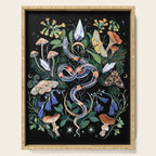 Mushroom Snake Crystals Garden Serving Tray Gallery Image 1