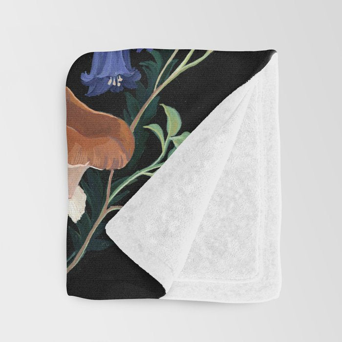 Mushroom Snake Crystals Garden Throw Blanket Gallery Image 3