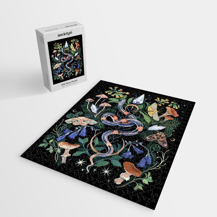 Mushroom Snake Crystals Garden Jigsaw Puzzle Gallery Image 2