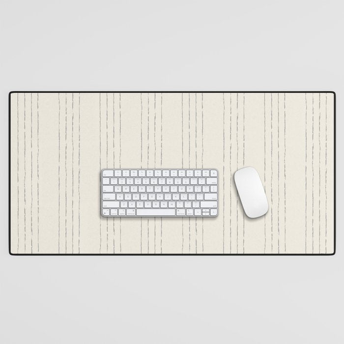 Lines #5 (Cream & Gray) Desk Mat Gallery Image 1