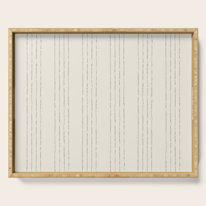 Lines #5 (Cream & Gray) Serving Tray Gallery Image 1