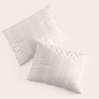 Lines #5 (Cream & Gray) Pillow Sham Gallery Image 3