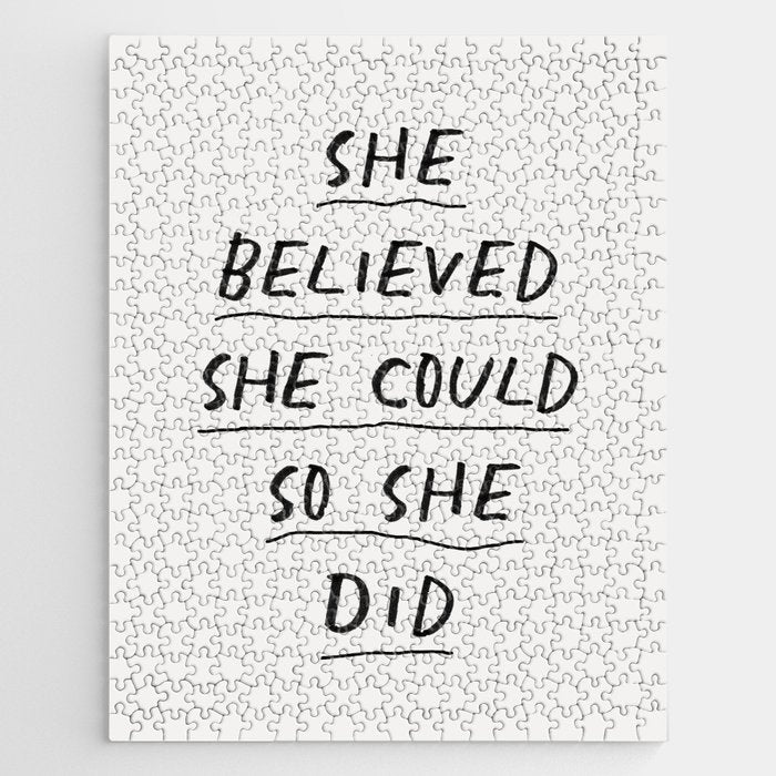 She Believed She Could So She Did Jigsaw Puzzle Gallery Image 1