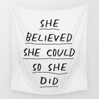 She Believed She Could So She Did Wall Tapestry Gallery Image 4