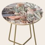 Tropical Rooftop In Marrakech Photo | Cactus Plants Boho Art Print | Morocco Travel Photography Side Table Gallery Image 2