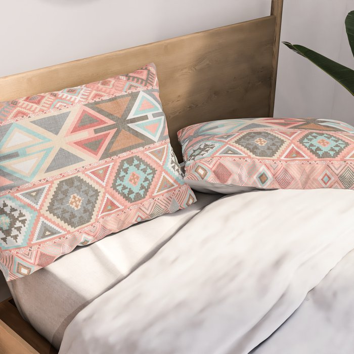 Aztec Artisan in Pink Pillow Sham Gallery Image 2