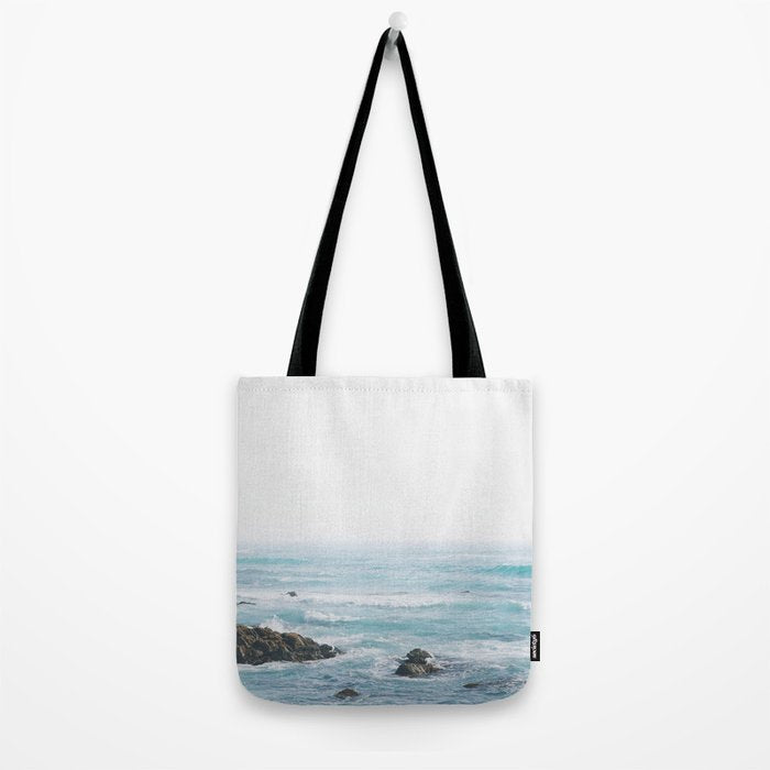 Monterey Coast - Minimalist Ocean Photography Tote Bag Gallery Image 2