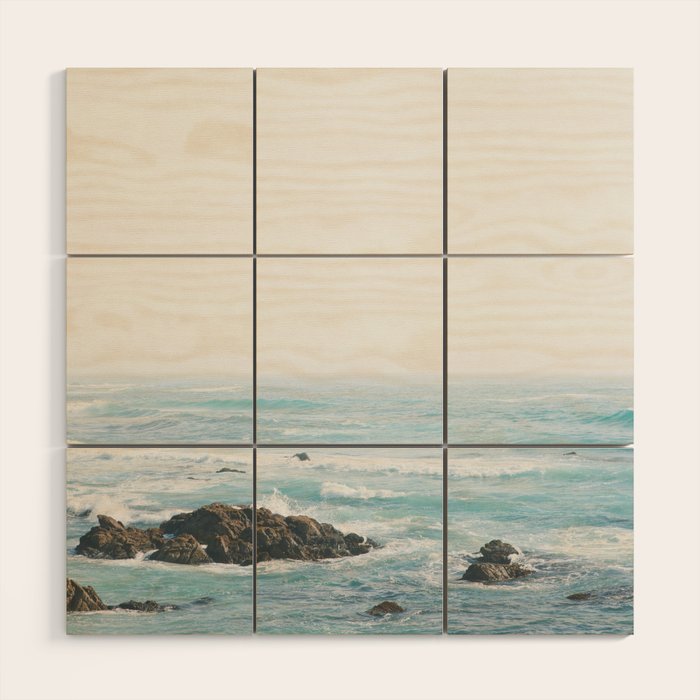 Monterey Coast - Minimalist Ocean Photography Wood Wall Art Gallery Image 1