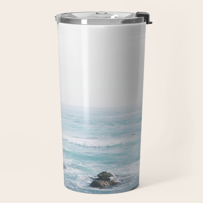 Monterey Coast - Minimalist Ocean Photography Travel Mug Gallery Image 2
