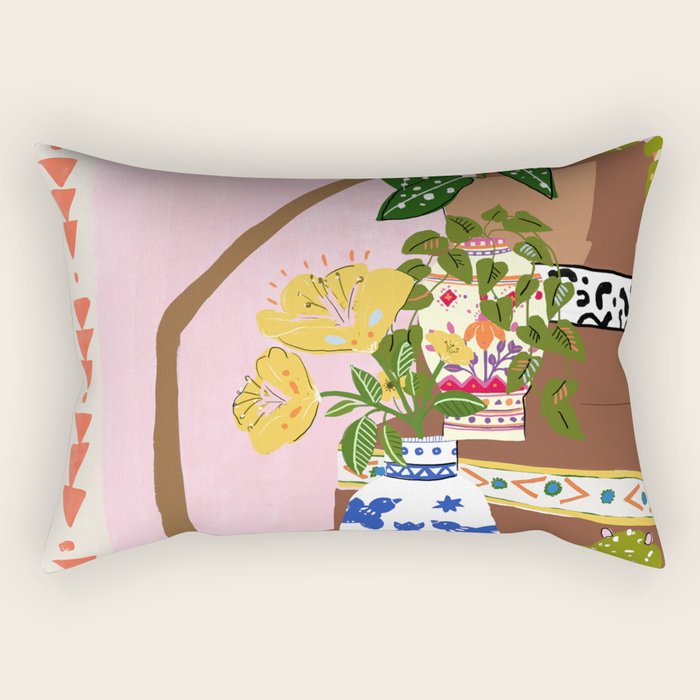 Bohemian stairs Rectangular Pillow Gallery Image 1
