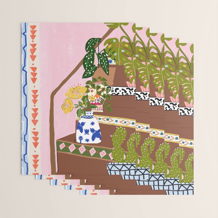 Bohemian stairs Wrapping Paper Gallery Image 3