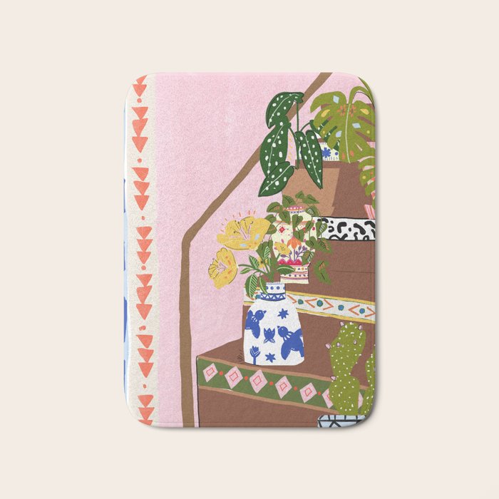 Bohemian stairs Bath Mat Gallery Image 1