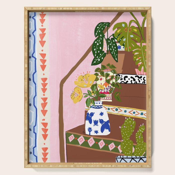Bohemian stairs Serving Tray Gallery Image 1