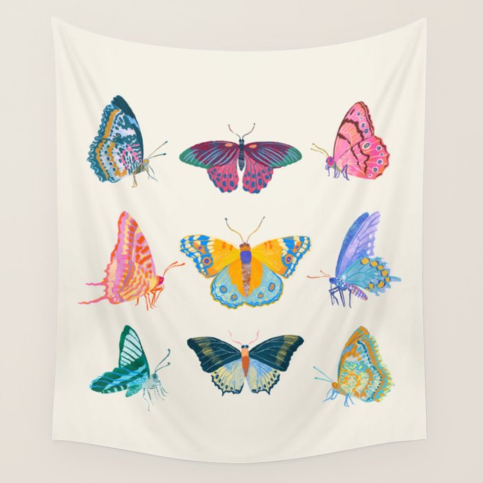 Tropical Butterflies Wall Tapestry Gallery Image 1