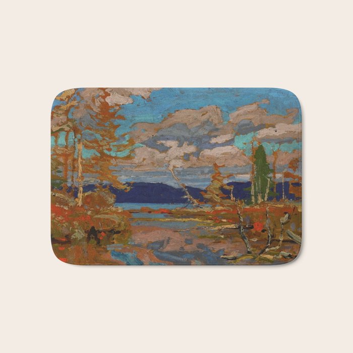 Tom Thomson The Lake, Bright Day 1916 Canadian Landscape Artist Bath Mat Gallery Image 1