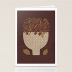 flowers in a vase on a red background Stationery Card Gallery Image 2
