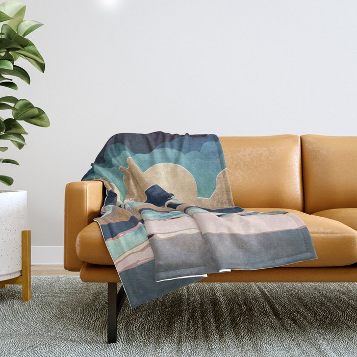 Indigo Spring Throw Blanket Gallery Image 1