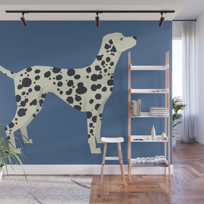 Dalmatian On Blue Wall Mural Gallery Image 1