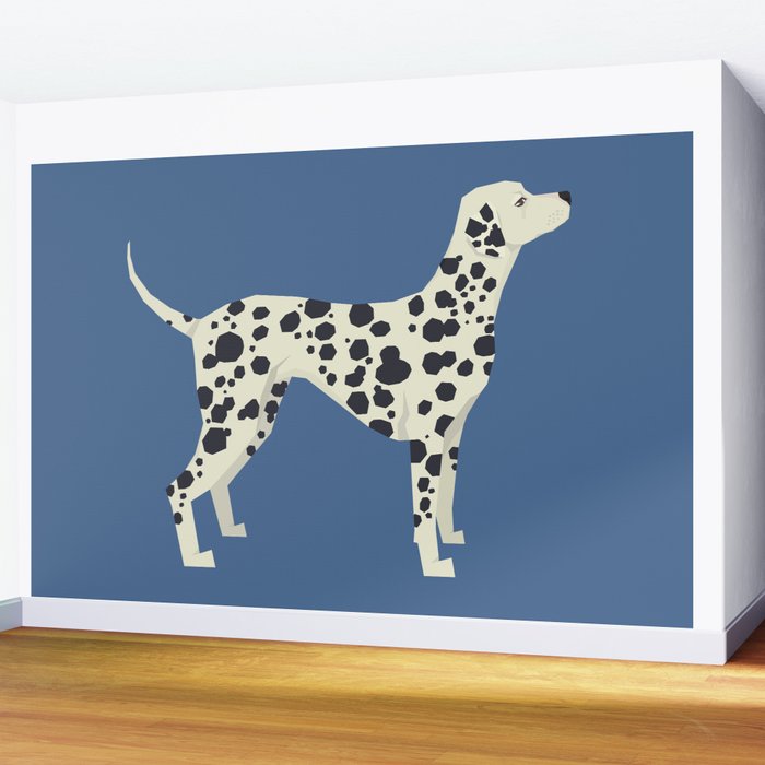 Dalmatian On Blue Wall Mural Gallery Image 2