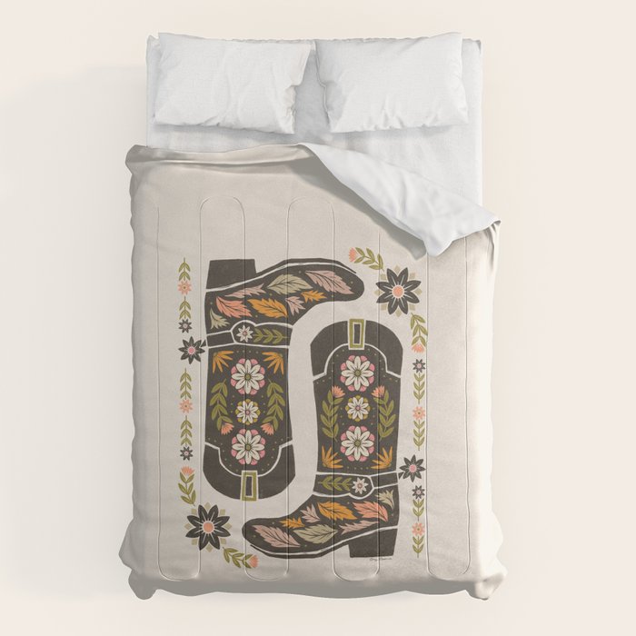 Cowboy boots and flowers Comforter Gallery Image 1