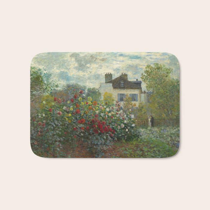 Claude Monet The Artist's Garden in Argenteuil, 1873 Bath Mat Gallery Image 1