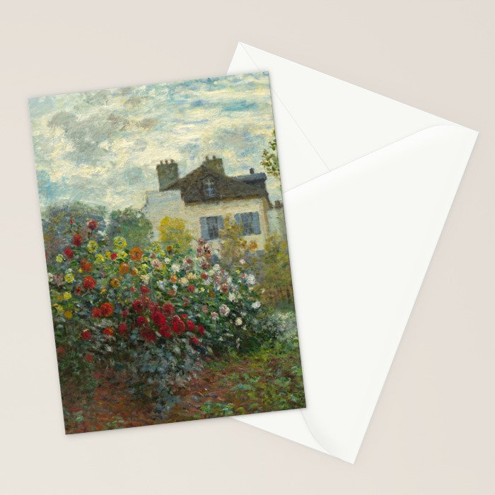 Claude Monet The Artist's Garden in Argenteuil, 1873 Stationery Card Gallery Image 2