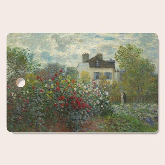 Claude Monet The Artist's Garden in Argenteuil, 1873 Cutting Board Gallery Image 1