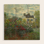 Claude Monet The Artist's Garden in Argenteuil, 1873 Wood Wall Art Gallery Image 1